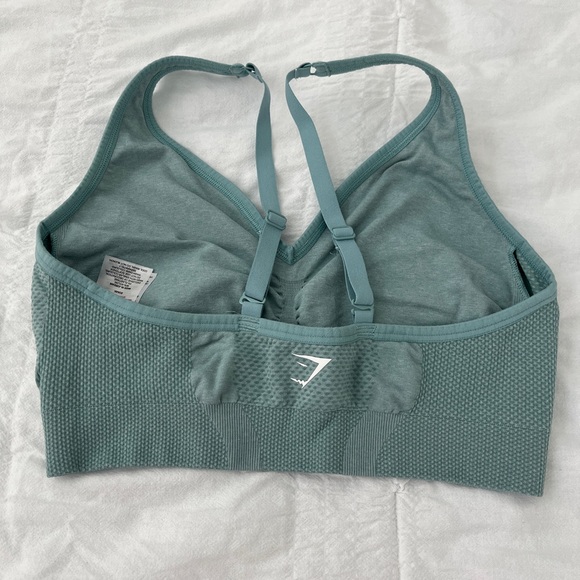 Gymshark Teal Sports Bra, top, and Leggings Set - Picture 3 of 7
